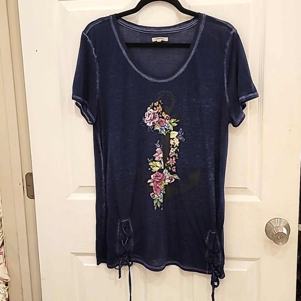 Maurice's Floral Anchor Double Tie XL Tee